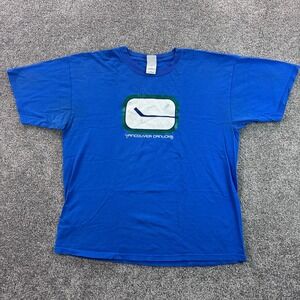 Vintage Vancouver Canucks Shirt Mens XL Blue Hockey‎ NHL Canada